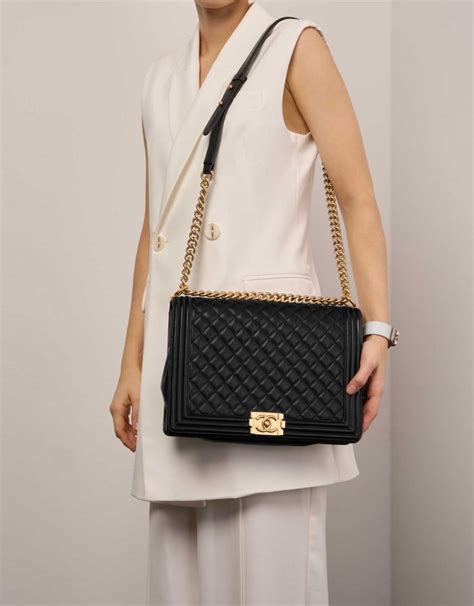 boy chanel so black|large black chanel handbag.